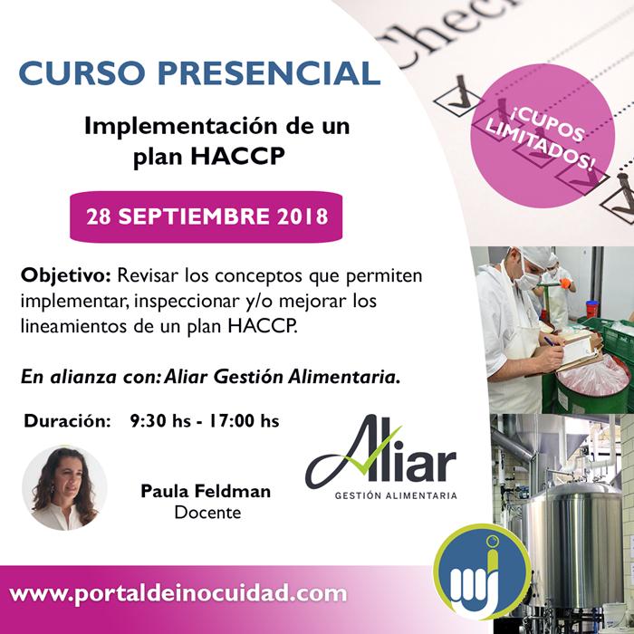 Curso Implementación HACCP en alianza con Aliar.