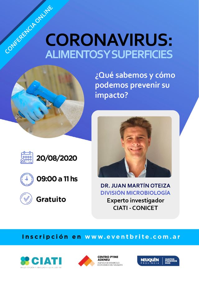 Coronavirus: Alimentos y Superficies [Conferencia GRATUITA]