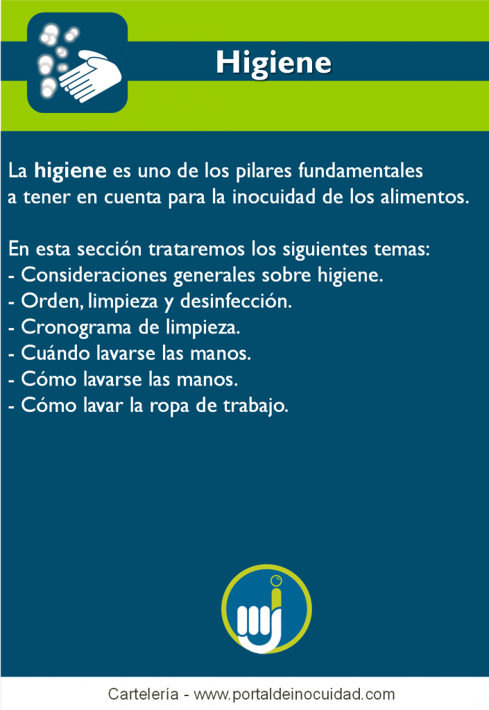 Higiene. Pilar fundamental de la inocuidad de los alimentos.