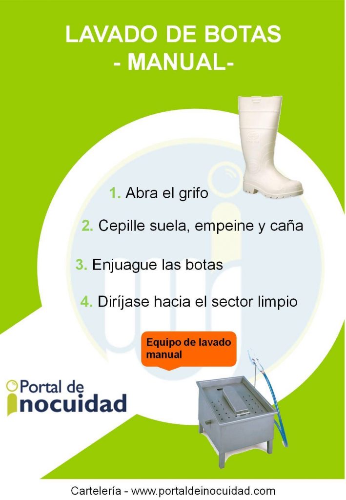 Lavado de botas. Manual.