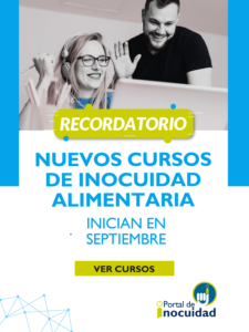 Nuevos cursos de inocuidad alimentaria. Estamos cerrando inscripciones!